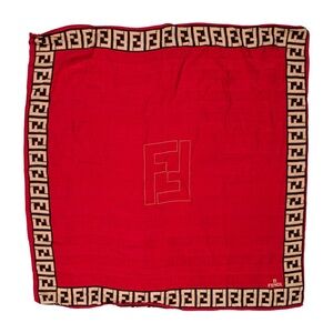 Fendi‎ Red Silk Scarf- BRAND NEW